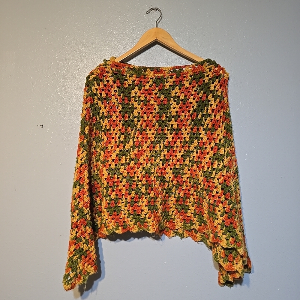 Vintage Handcrafted Shaw Multicolor One Size Fits Most